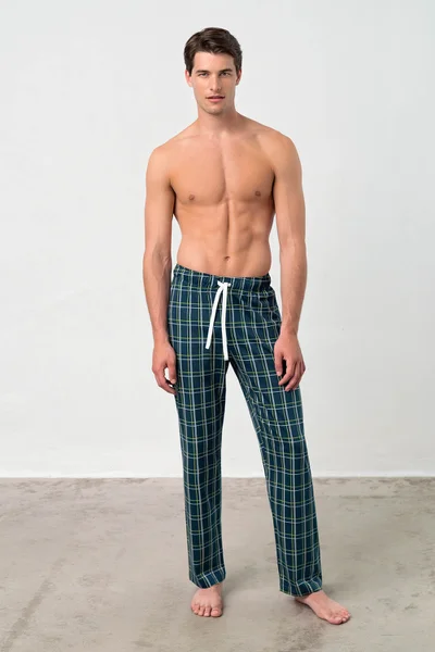 Kostkové pánské volnočasové/pyžamové kalhoty Vamp