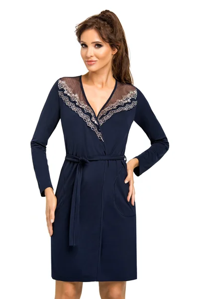 Dámský župan Jasmine Dark Blue - Donna