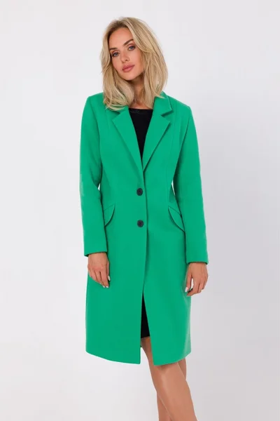 Dámský zelený lehký kabátek s knoflíky Moe