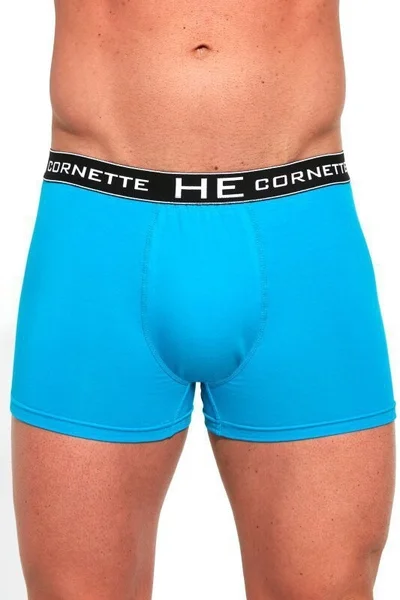 Bavlněné modré pánské boxerky Cornette