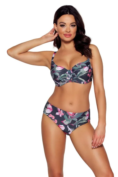 Dámské plavkové kalhotky Navy Květy AVA SWIMWEAR