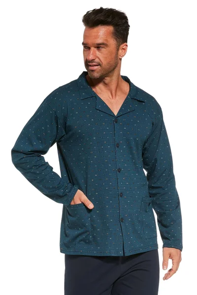 Komfortní pánské pyžamo s propínací košilí Cornette