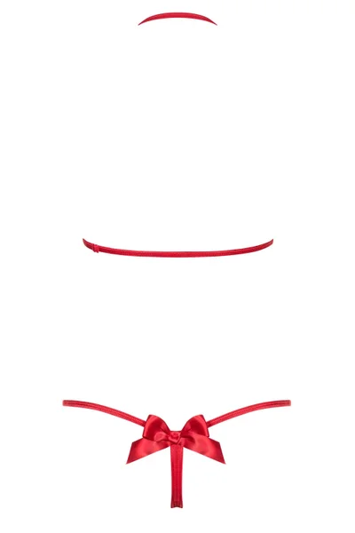 Dámské erotické body Giftella teddy - Obsessive (v barvě červená)