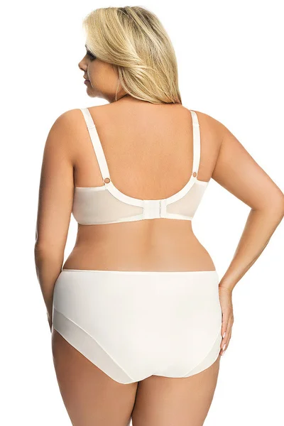 Dámské bílé kalhotky s jemnou krajkou plus size Gorsenia