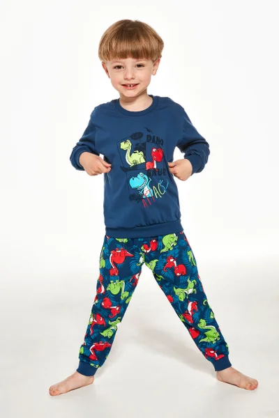 Barevné dětské pyžamo s dinosaury Cornette