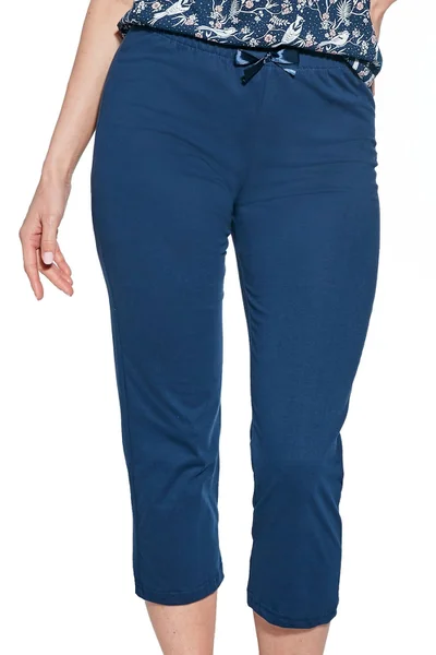 Tmavě modré dámské V-neck pyžamo Cornette