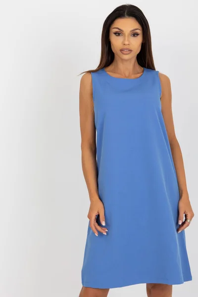 Dámské minimalistické šaty v modré barvě Och Bella