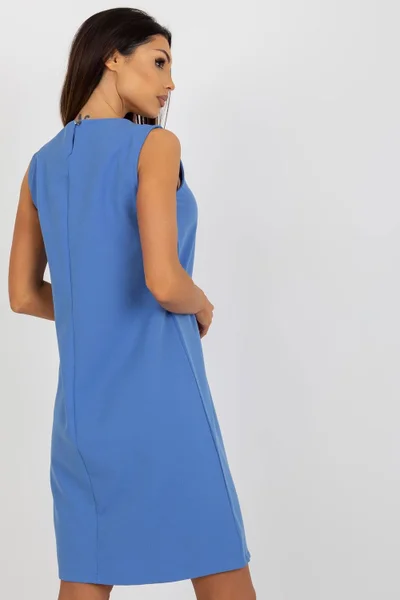 Dámské minimalistické šaty v modré barvě Och Bella