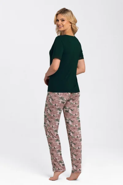 Pohodlné dámské pyžamo s dlouhými kalhotami Babella