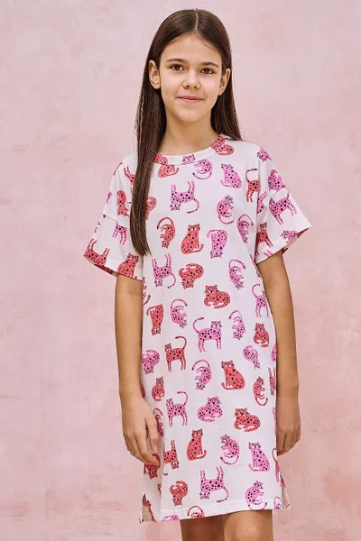 Růžová noční košilka pro dívky Taro