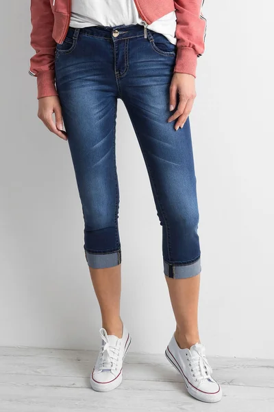 Dámské slim fit jeansové 3/4 kalhoty FPrice