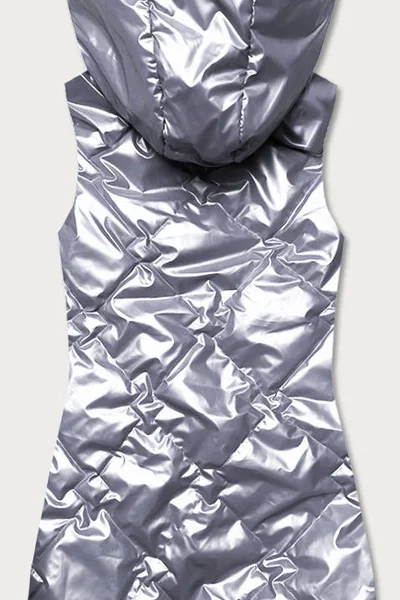 Stříbrná dámská lesklá vesta C885 Miss TiTi srebrny