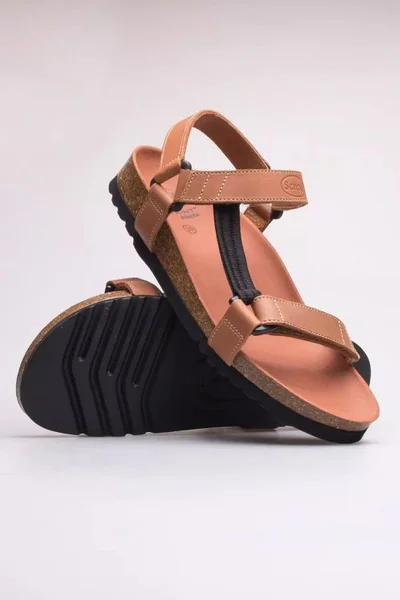 Světle hnědé dámské kožené sandály SCHOLL