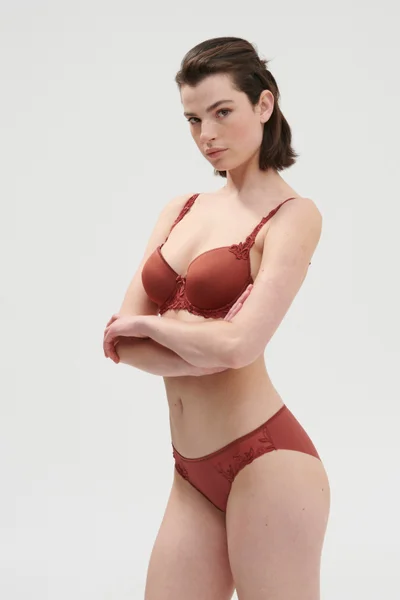 Hnědá dámská T-shirt bra Simone Perele