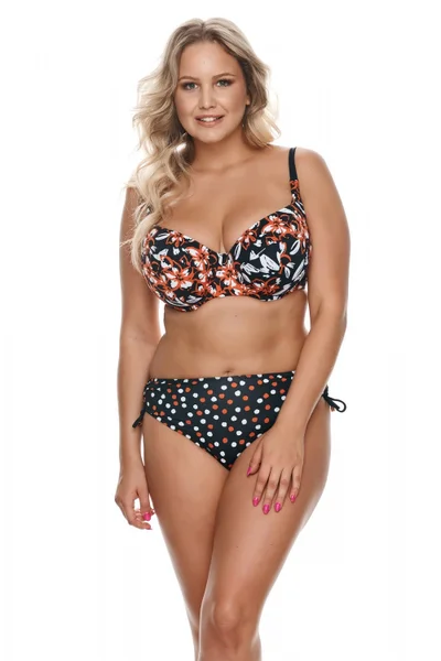 Plus size dámská bikiny podprsenka se vzorem Lupoline