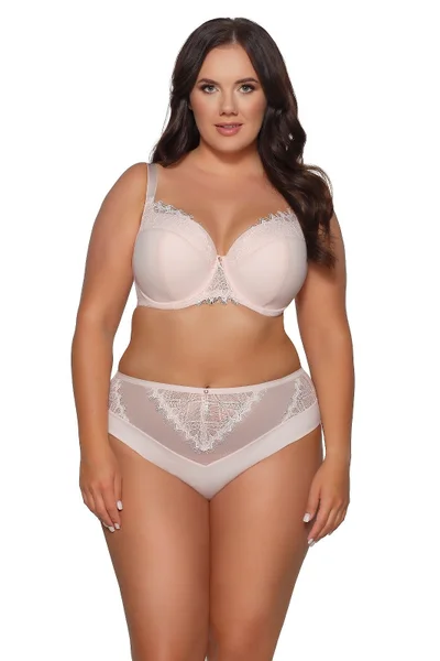 Krémové krajkové dámské kalhotky Ava plus size