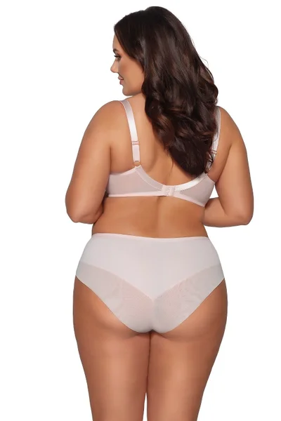 Krémové krajkové dámské kalhotky Ava plus size