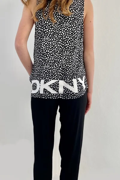 Dámský pohodlný dvoudílný set S924 - V97 Černobílá - DKNY