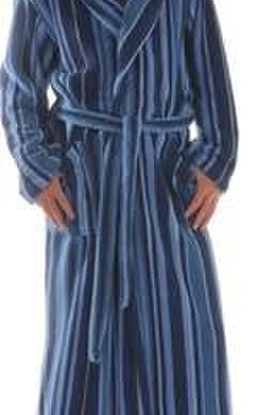 Pánský pruhovaný dlouhý župan v modré barvě Vestis