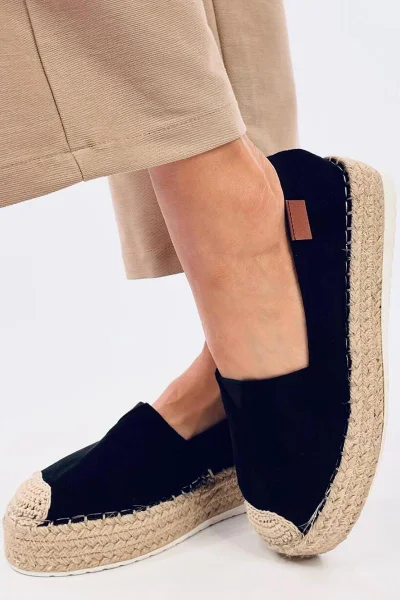 Letní semišové espadrilky Inello s plátěnou podrážkou