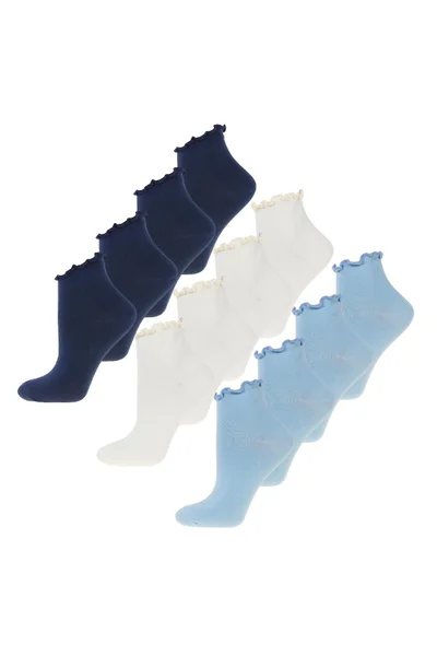 Bavlněné dámské ponožky s jemným volánkem Moraj 3 páry