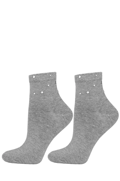 Dámské ponožky s ozdobnou aplikací Moraj