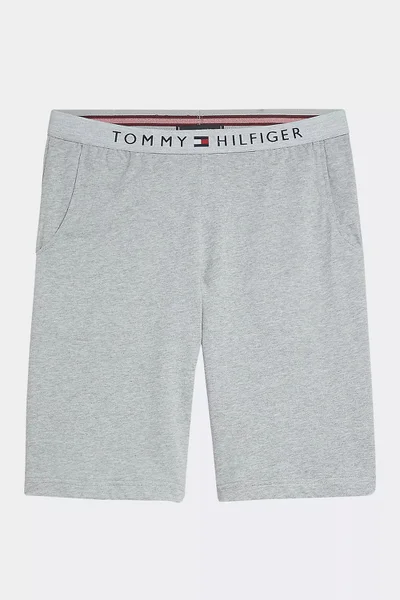 Světle šedé pánské bavlněné šortky Tommy Hilfiger