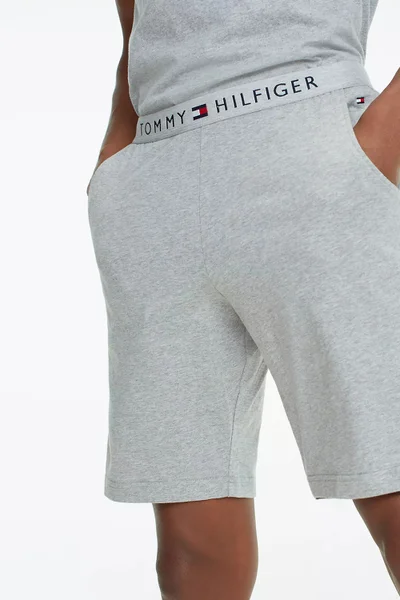 Světle šedé pánské bavlněné šortky Tommy Hilfiger