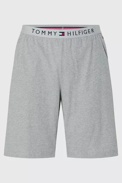 Světle šedé pánské bavlněné šortky Tommy Hilfiger