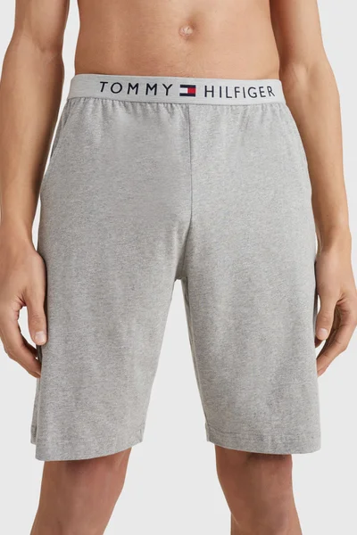 Světle šedé pánské bavlněné šortky Tommy Hilfiger