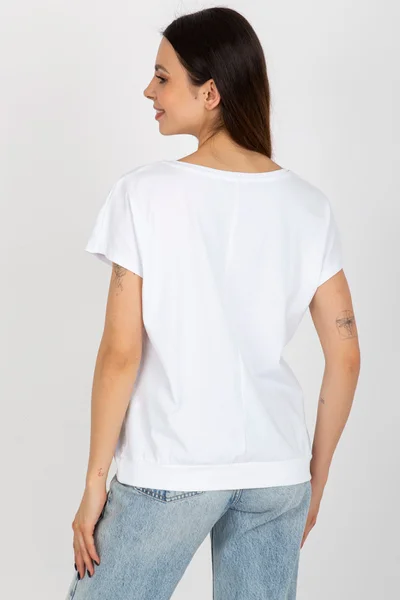 Bílé dámské tričko s krátkým rukávem FPrice