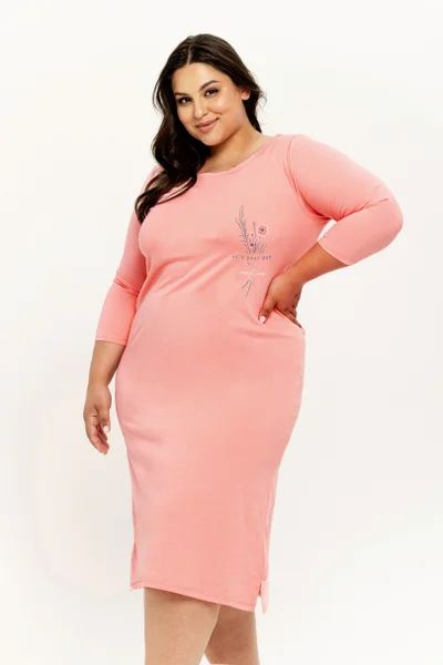 Plus size dámská meruňková košilka Taro