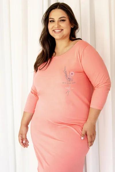 Plus size dámská meruňková košilka Taro