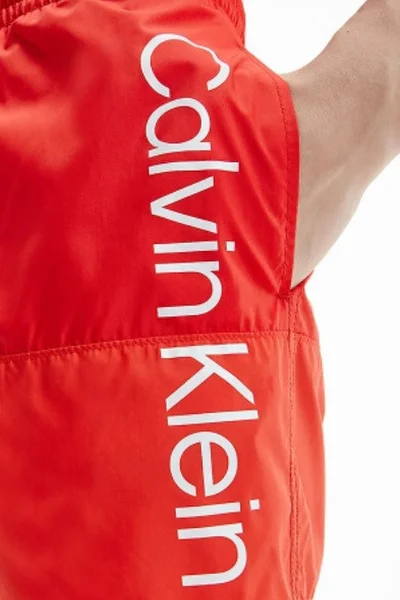 Pánské koupací šortky - A811 XNL - červená - Calvin Klein