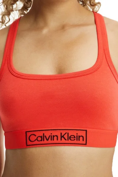 Dámská podprsenka sportovní bralette Heritage - Z112 XM9 - červenooranžová - Calvin Klein