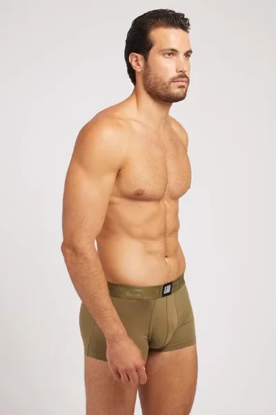 Pánské boxerky černé-khaki 3 ks Guess