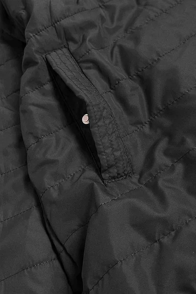 Hnědo-černá oboustranná dámská bunda s pepitovým vzorem MHM W506