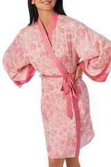 Světle růžový dámský župan s kimonovými rukávy DKNY