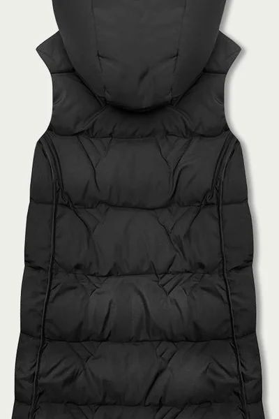 Delší dámská prošívaná vesta s kapucí S'WEST