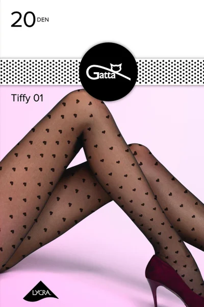 Dámské vzorované punčochové kalhoty TIFFY Gatta černá