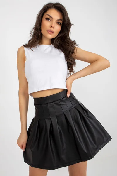 Dámská áčková mini sukně v černé barvě FPrice