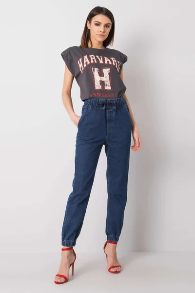 Dámské džíny s vysokým pasem B914 - RUE PARIS FPrice jeans