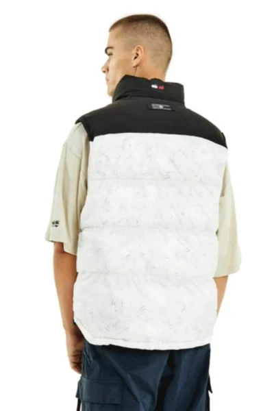 Bílo-černá prošívaná unisex vesta Tommy Hilfiger