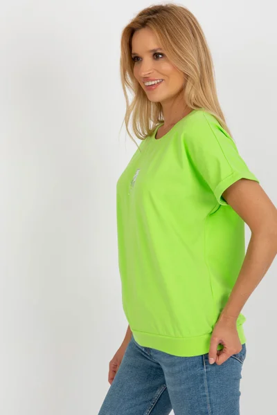 Neon zelené dámské tričko s krátkým rukávem RELEVANCE