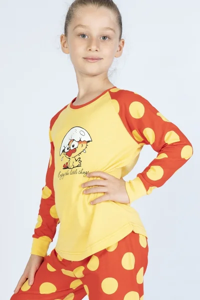 Dětské pyžamo dlouhé Malé kuře Vienetta Kids