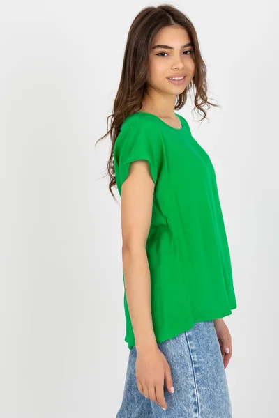 Lehké zelené dámské tričko s krátým rukávem FPrice