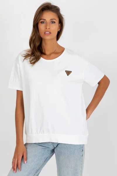 Dámské tričko v bílé barvě rovný střih RELEVANCE