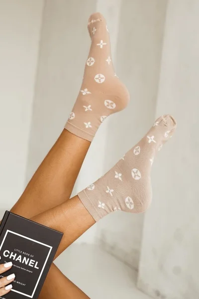 Dámské ponožky Milena F552 Kolečka-křížky