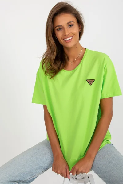 Neon dámské zelené tričko rovný střih RELEVANCE