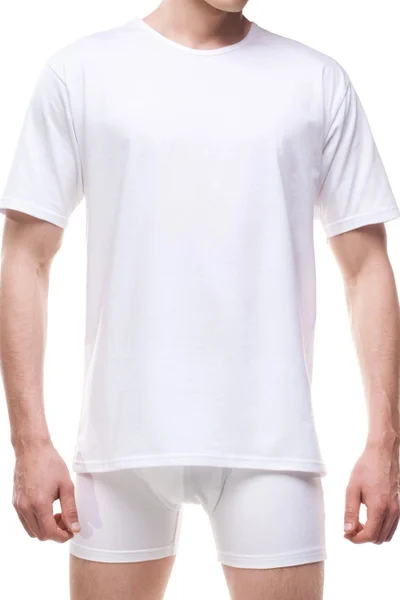 Klasické pánské bavlněné tričko Cornette bílé plus size